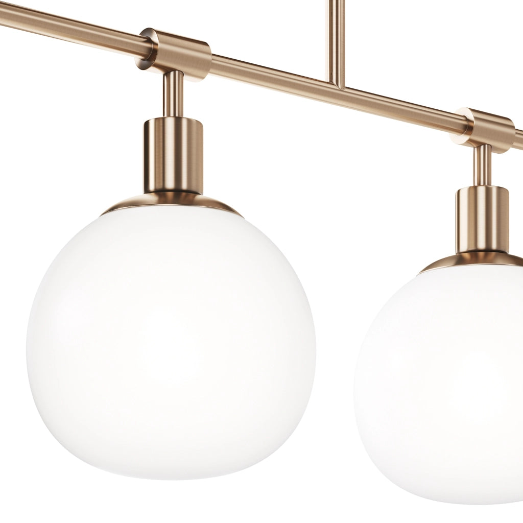 Maytoni Lampadario Sospensione Erich 5 luci E14 oro rosa metallo diffusore vetro