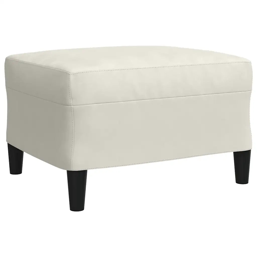 Set di Divani 4 pz con Cuscini e Rinforzi Crema in Velluto 3278389