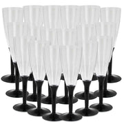 FLUTE CON BASE NERA IN CONFEZIONE DA 18 PEZZI REALIZZATI IN PLASTICA