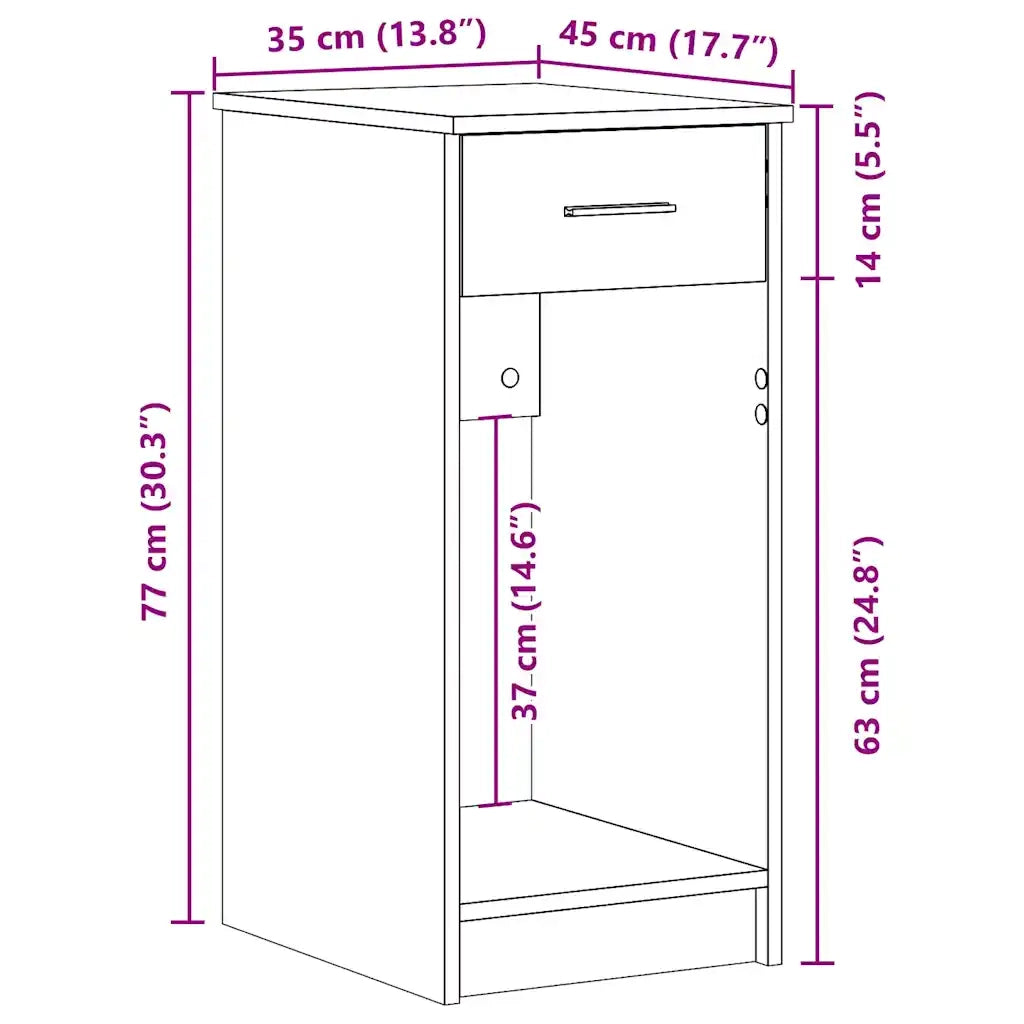 Supporto a Torre per Computer con Cassetto Nero 35x45x77 cm CFW7050393