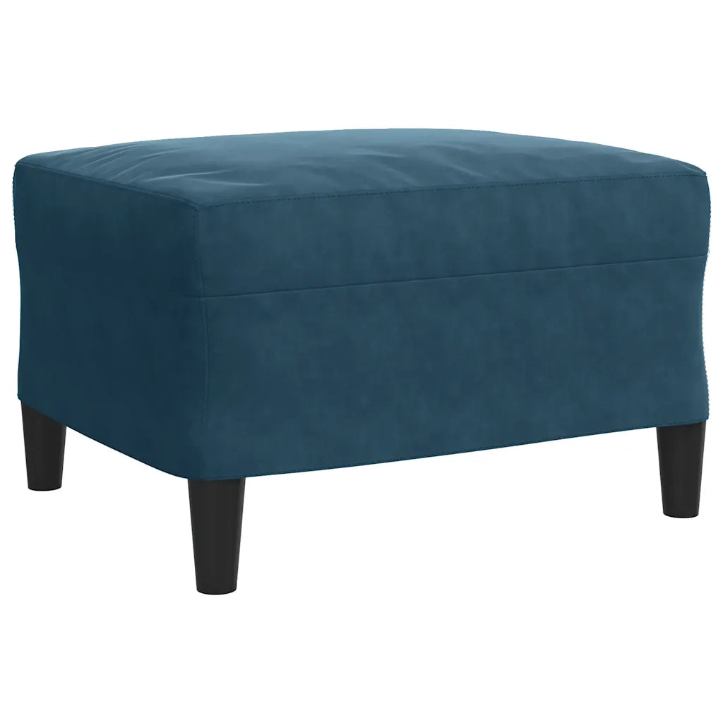 Set di Divani 3 pz con Cuscini e Rinforzi Blu in Velluto 3278430