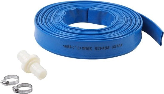 Serpentina di scarico per pompe ad acqua - 20 m x 25 mm - blu