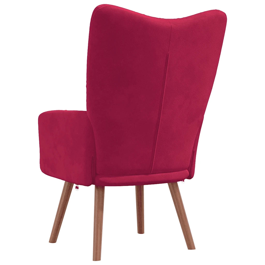 Poltrona | Sedia Relax Rosso Vino in Velluto