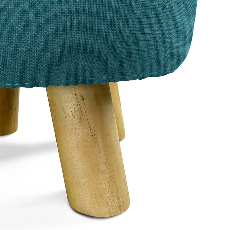 Pouf divano, pouf poggiapiedi blu petrolio – Nemo - SG27NEPL