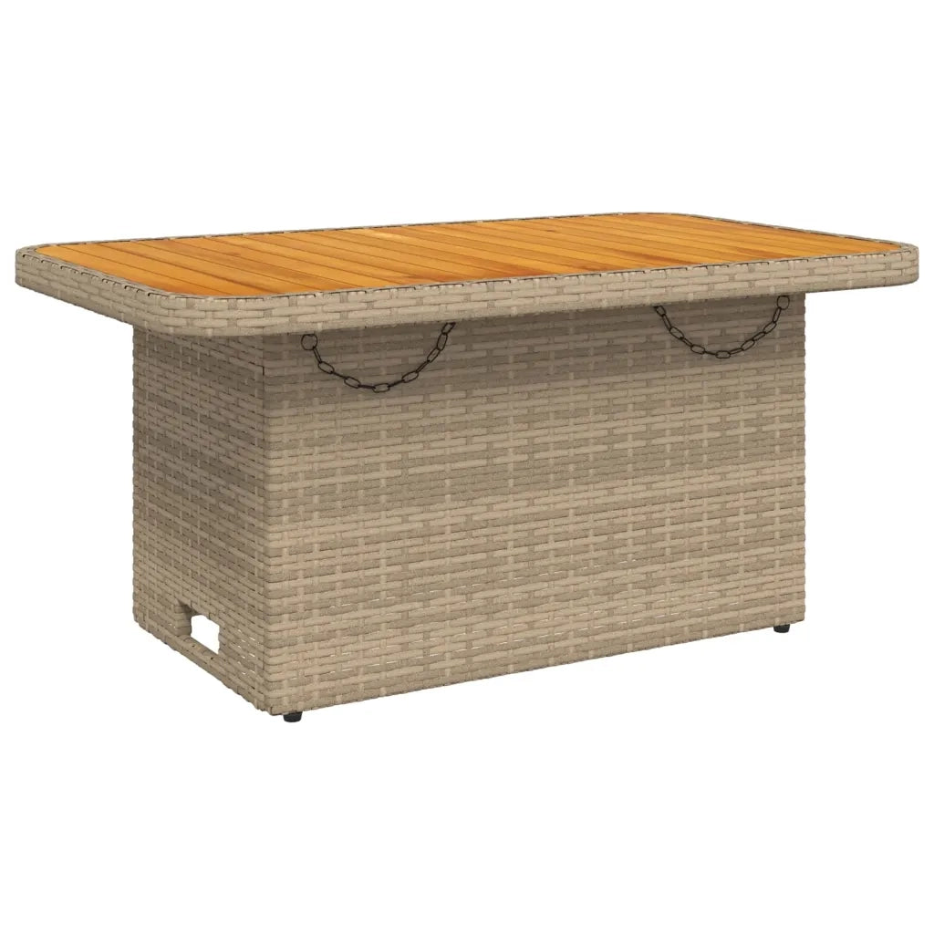 Set da Pranzo da Giardino 2 pz con Cuscini Beige in Polyrattan 3277370