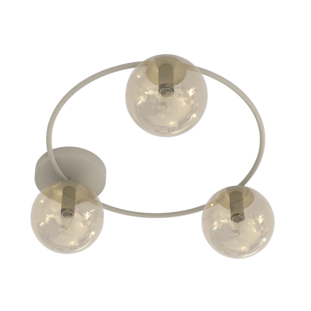 Lampada da soffitto SOPRA 3xE14 vetro beige Emibig