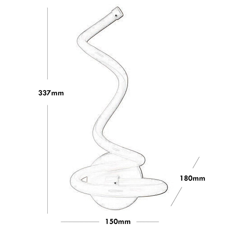 APPLIQUE LAMPADA DA PARETE A SPIRALE PER INTERNO LED LUCE FREDDA 6500K 12W