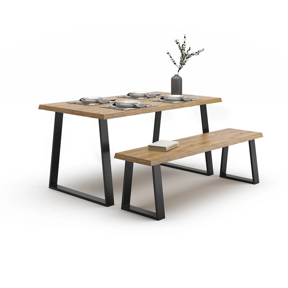 Vicco Gambe per tavolo Nero 80 x 72 cm Trapezoidale