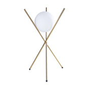 Lampada tavolo moderna ottone sfera opalina E27 Xena Maxlight