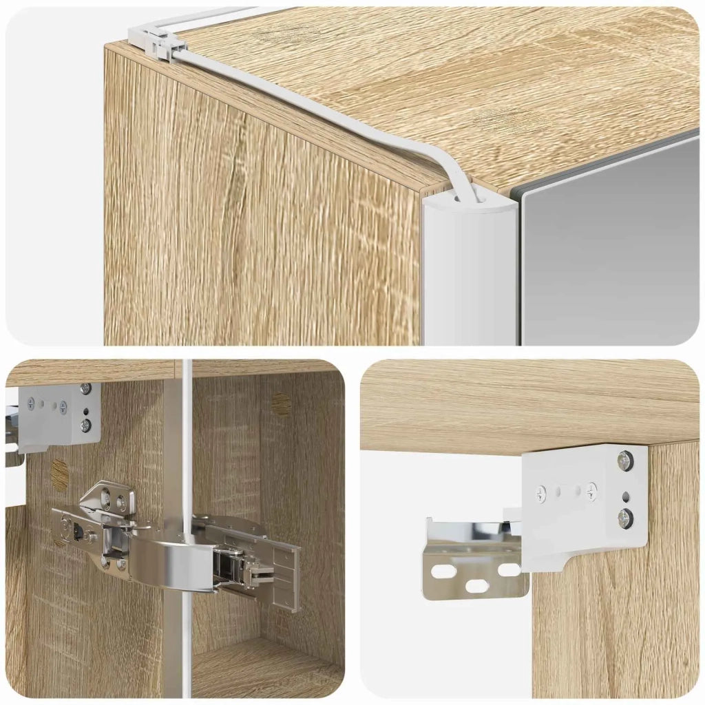 Mobiletto per specchio da bagno Rovere Sonoma 889249