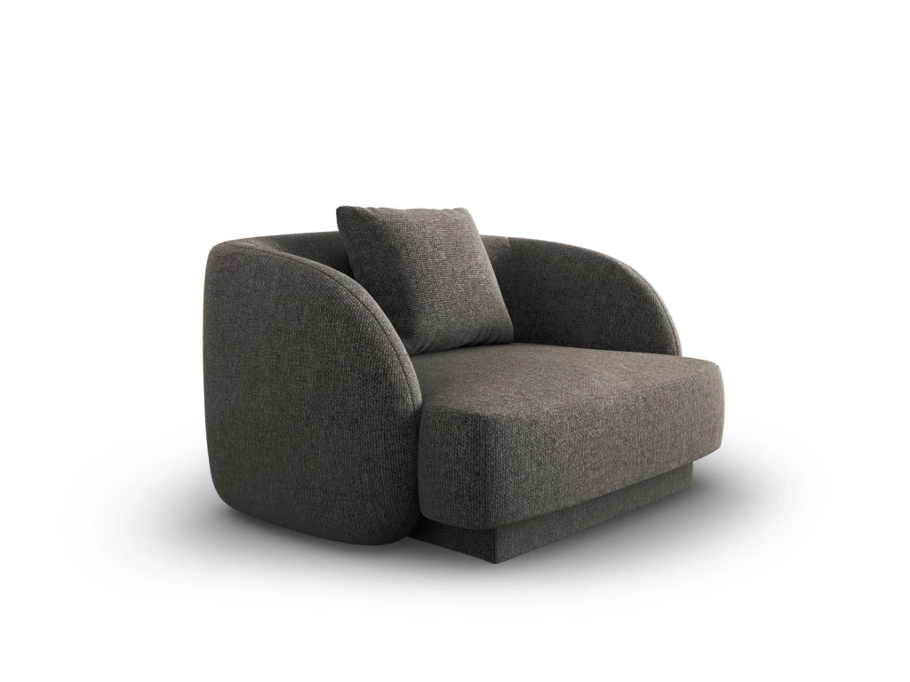 Cosmopolitan Design - Poltrona "Tulum" in ciniglia grigio 