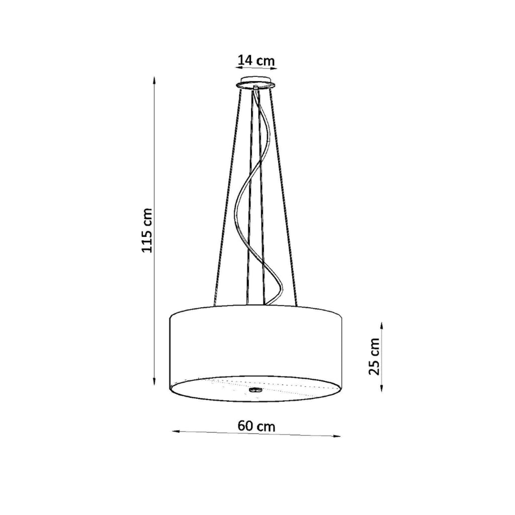 Lampadario OTTO 60 nero