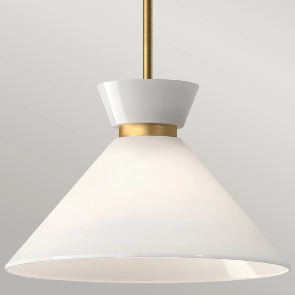 Sospensione Halston Alora Mood oro/opalino regolabile E27 Ø36