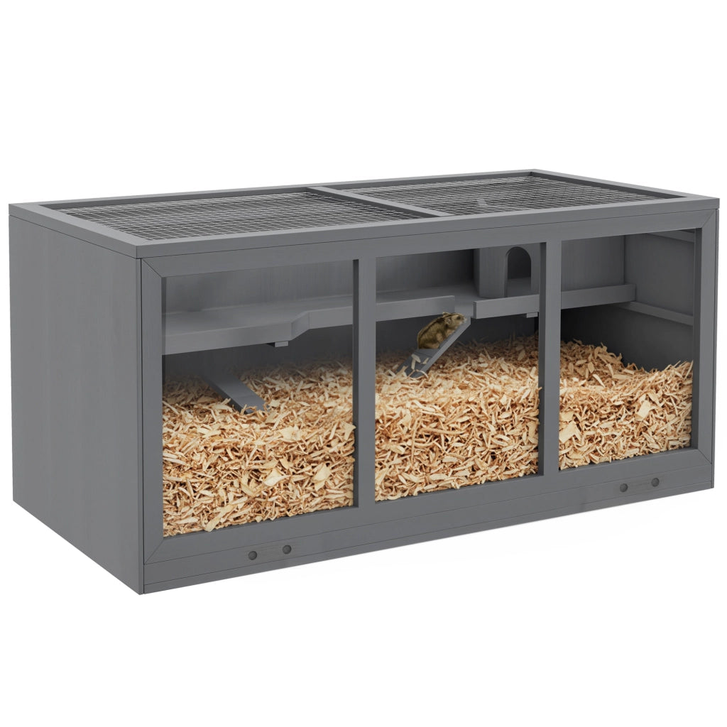 Gabbia per Criceti ¨C Minimal ¨C Legno Grigio