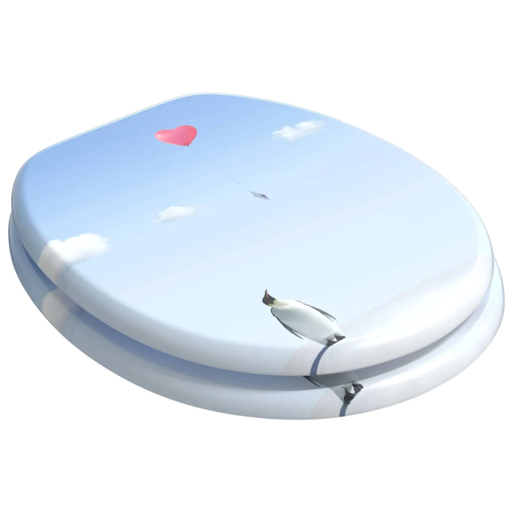 Sedile per toilette con chiusura morbida Blu 44 x 38 cm 42027209