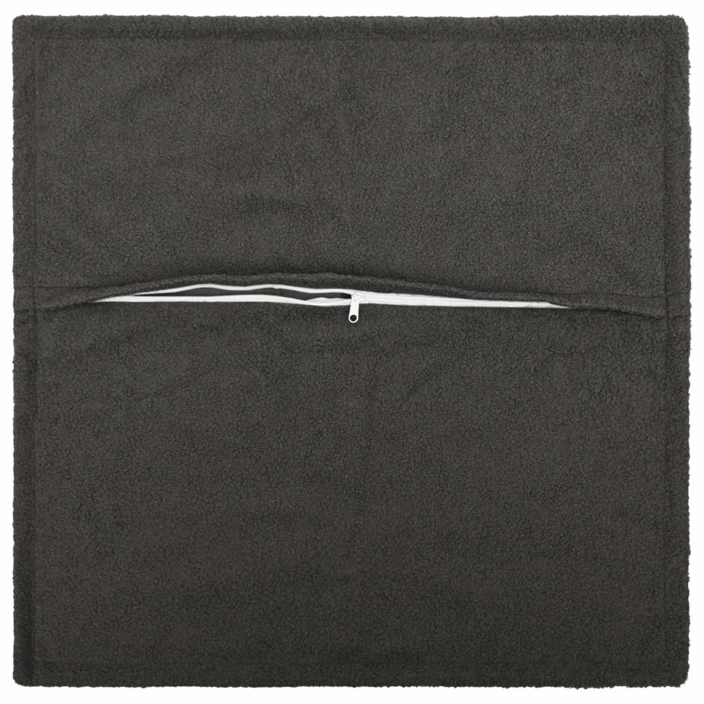 Federa 2 pcs HOUTEN Grigio Scuro 50 x 50 cm Bouclé 919129