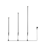 Lampada a picchetto nera 3 LED integrato SCOOP RL