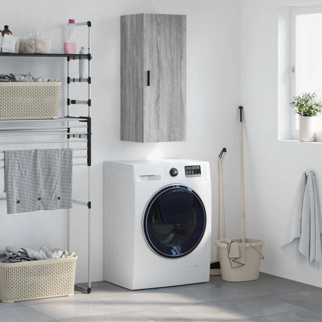 Mobile a Parete Grigio Sonoma 34,5x34x90 cm 828874
