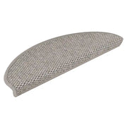 Tappeti Autoadesivi Scale Aspetto Sisal 30 pz 65x21x4cm Argento 3365871