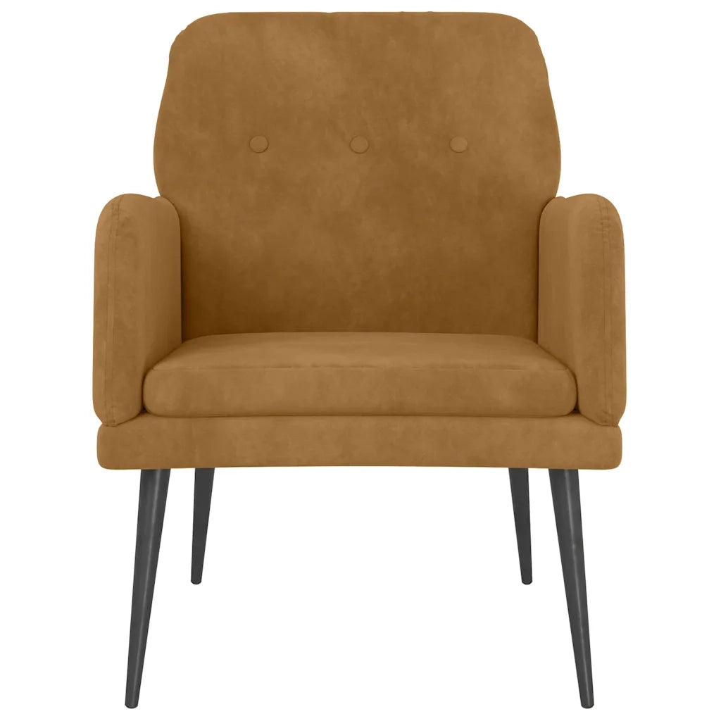 Poltrona Marrone 62x79x79 cm Velluto 351411