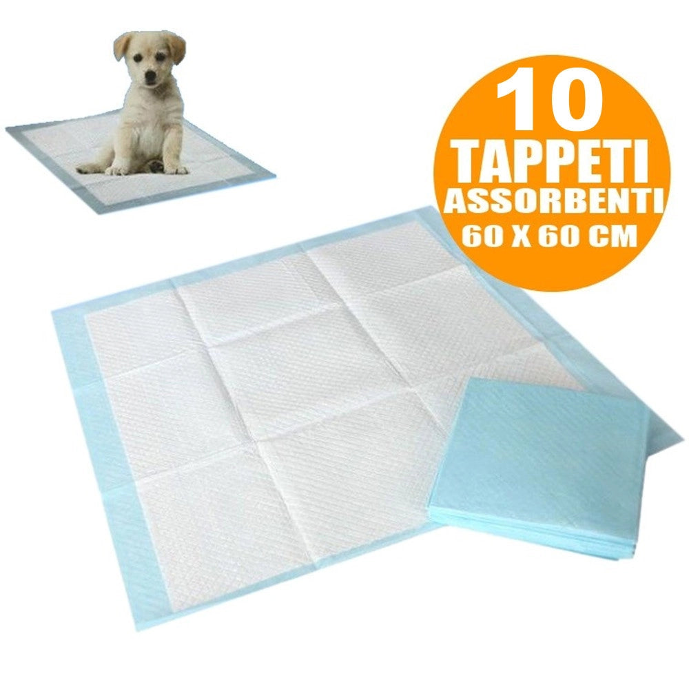 Trade Shop - Tappetini Superr Assorbenti Per Cani Gatti 60x60cm Cuccioli Pannolini Traverse -
