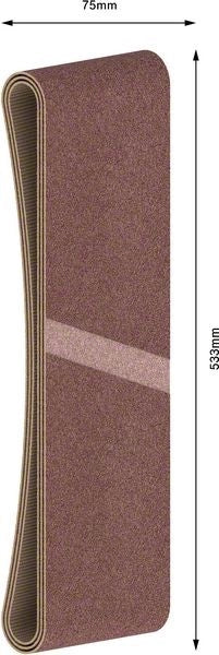 2608606071 - Set di nastri abrasivi da 3 pz. X440 75 x 533 mm, P80, BEST for LEGNO+VERNICE