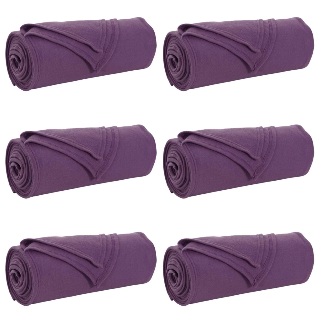 Coperte da Pile 6 pz Viola 240 x 220 cm Panno