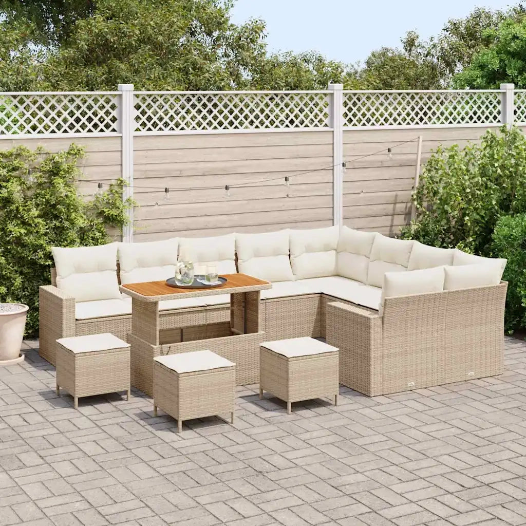 Set Divano da Giardino 13 pcs Beige polyrattan 3361661