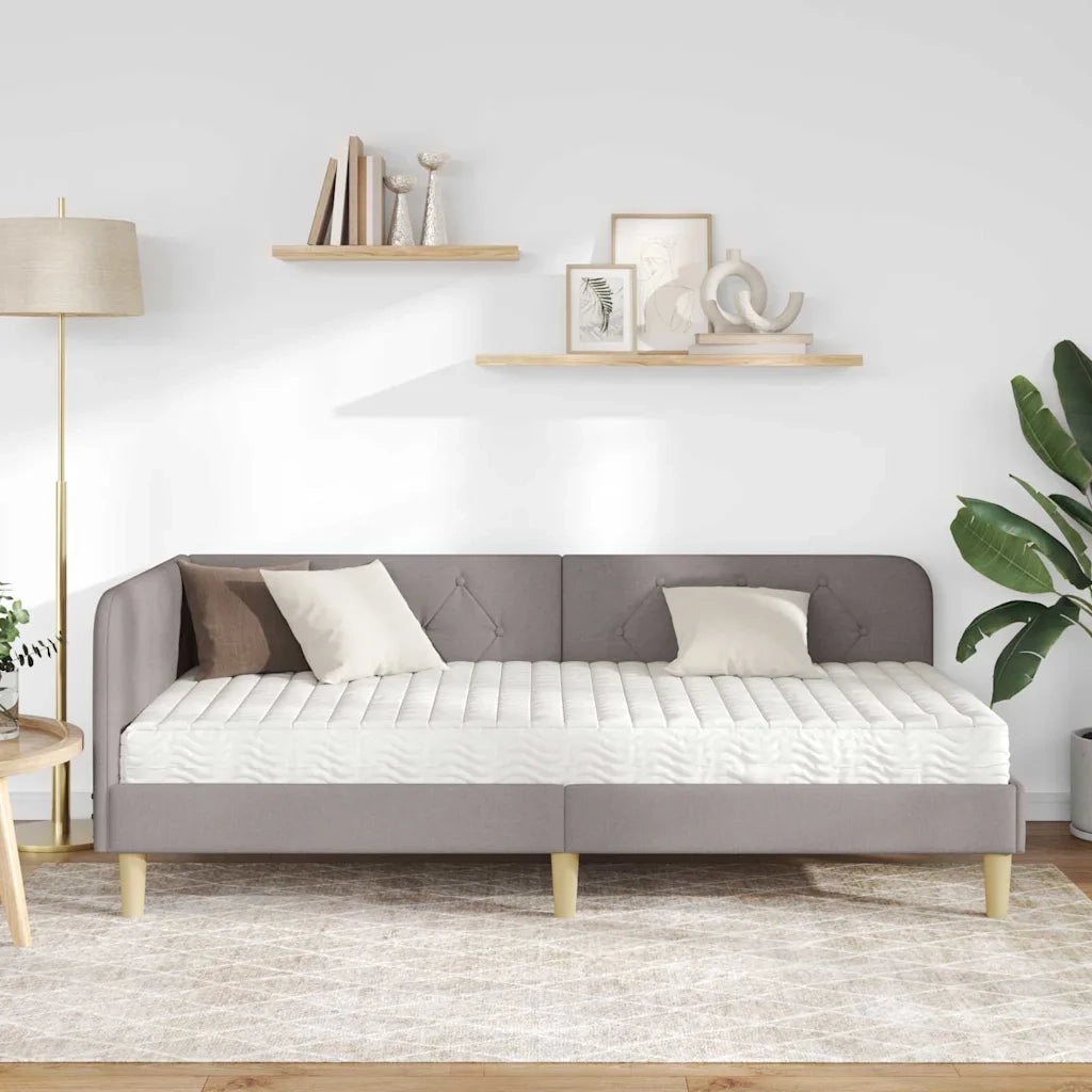 Cornice del letto ad angolo Talpa 90 x 190 cm Tessuto