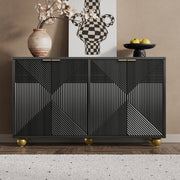 Credenza con Ante e Ripiani ¨C MINIMAL ¨C Legno, Gambe Sferiche
