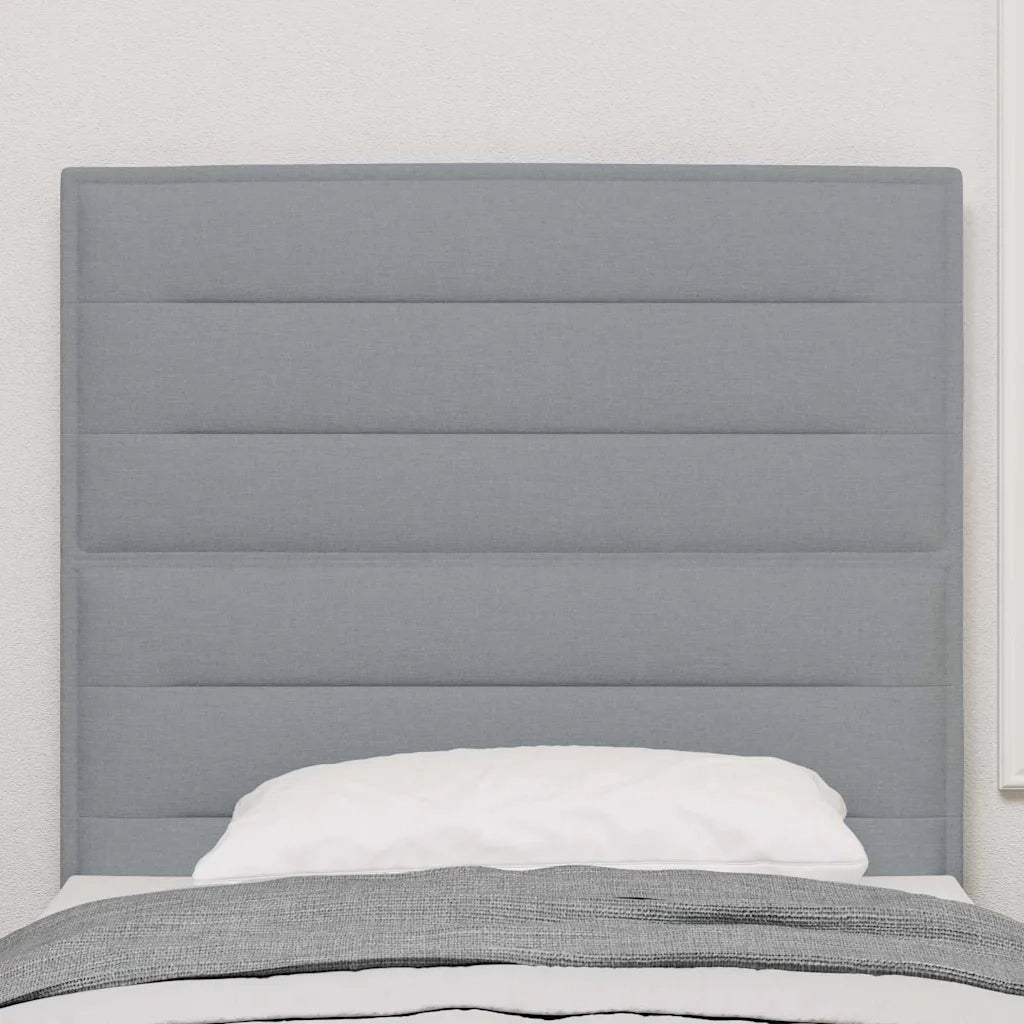 Testiera LED con strisce LED Grigio chiaro 80 cm Tessuto 3338265
