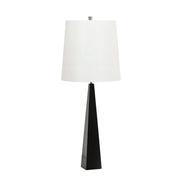 Lampada da tavolo nera, paralume bianco 79cm Ascent Elstead