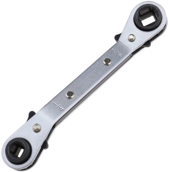 Chiave multifunzione 4-in-1 - Chiave a H per HVAC - Costruzione in acciaio - Lunghezza totale 138 mm - Peso 94 g