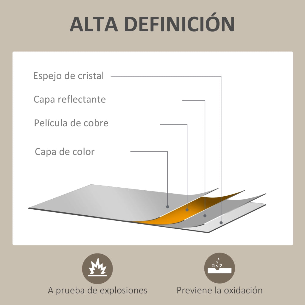 Specchio Rettangolare da Bagno ¨C Xylo ¨C Nero 50x70 cm