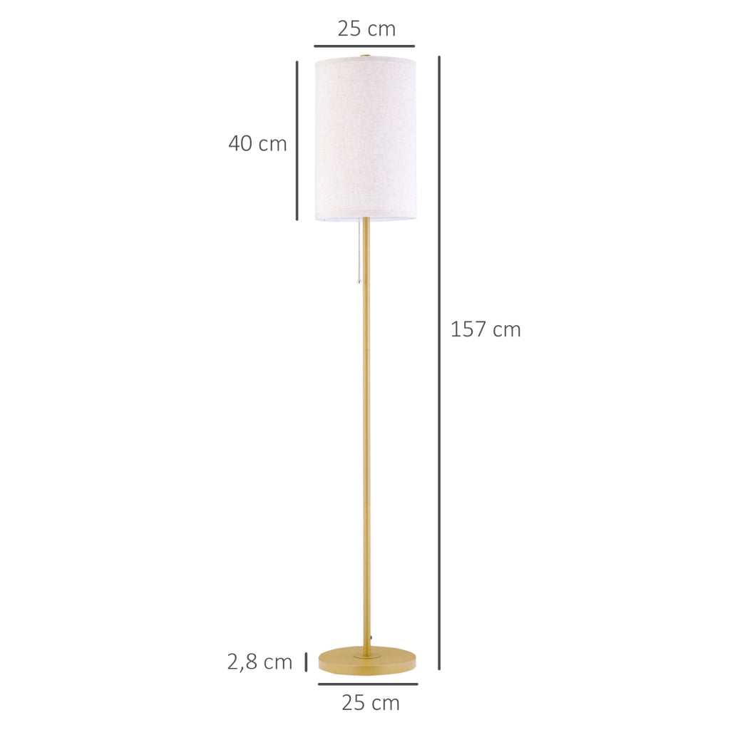 Lampada da terra ¨C zephmum ¨C oro e bianco
