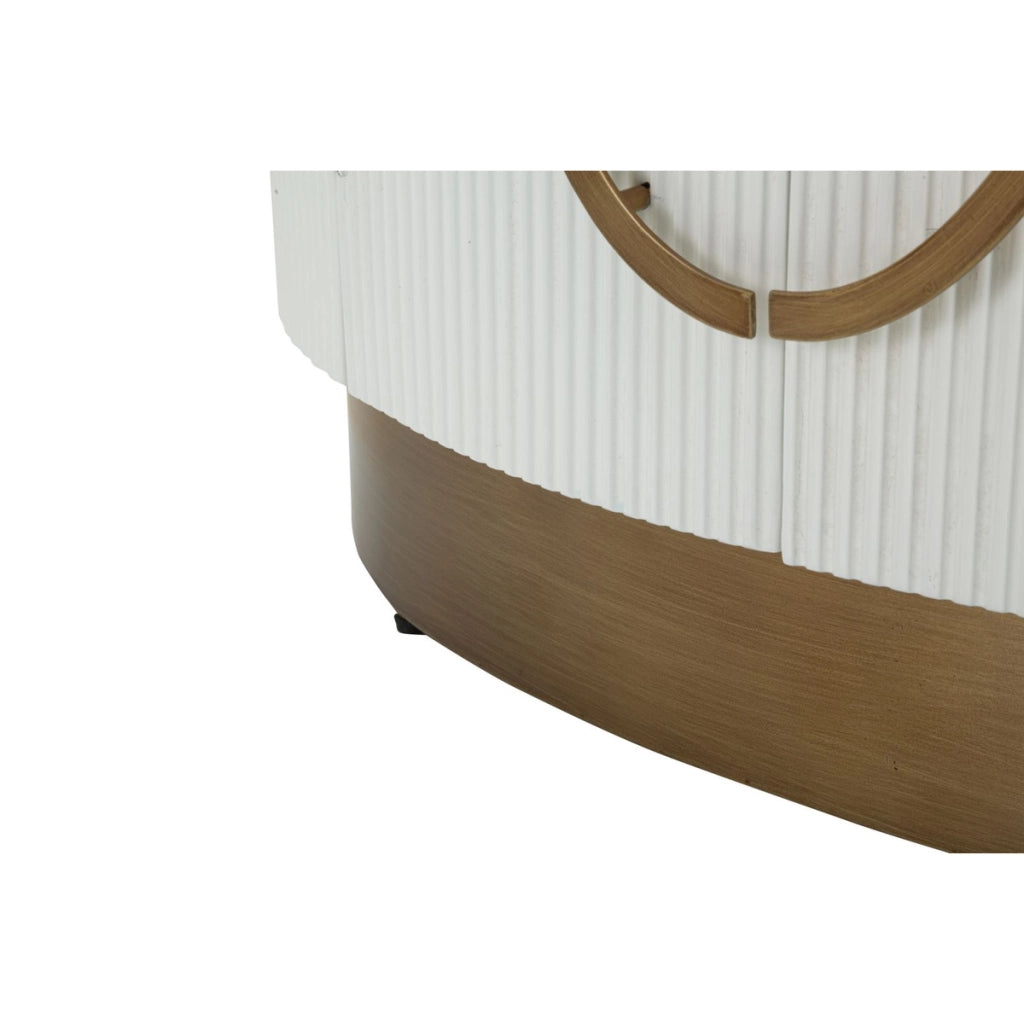 Credenza VKH28, Bianco, MDF, 79x48x67 cm