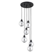Lampadario a sospensione ARVENE nero/cromo 6xE14 Alfa
