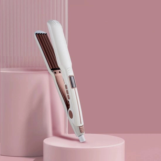Stilettang con schermo LCD, rapida riscaldamento, adatta per uso domestico e viaggio - bianco