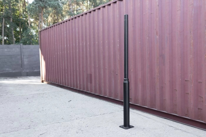 Palo luce pieghevole 3 m Ø60 nero acciaio Ecolight