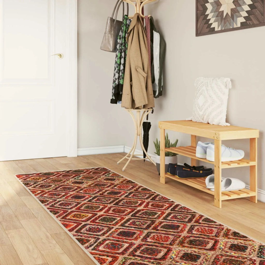 Runner Tappeto MARSA Multicolore 100 x 300 cm Poliestere e PVC 42023274