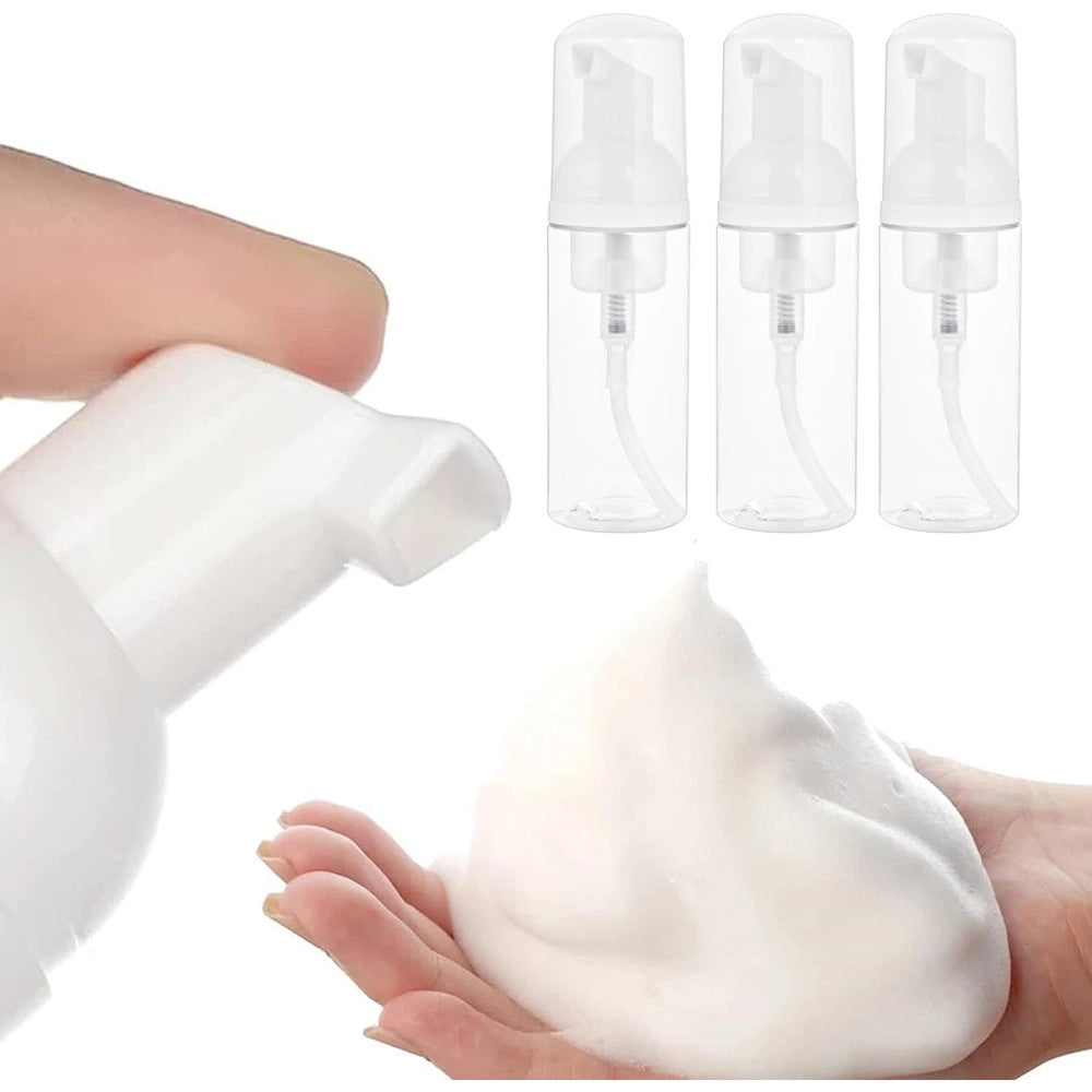 Trade Shop - Set 2pz Bottiglia Viaggio Trasparente Dispenser Di Sapone Schiumogeno 60ml 79413 -