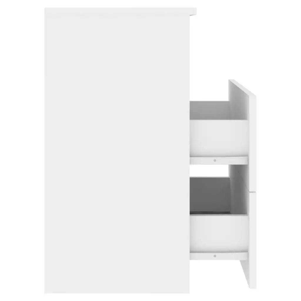 Comodino-Tavolino da notte Bianco 50x32x60 cm