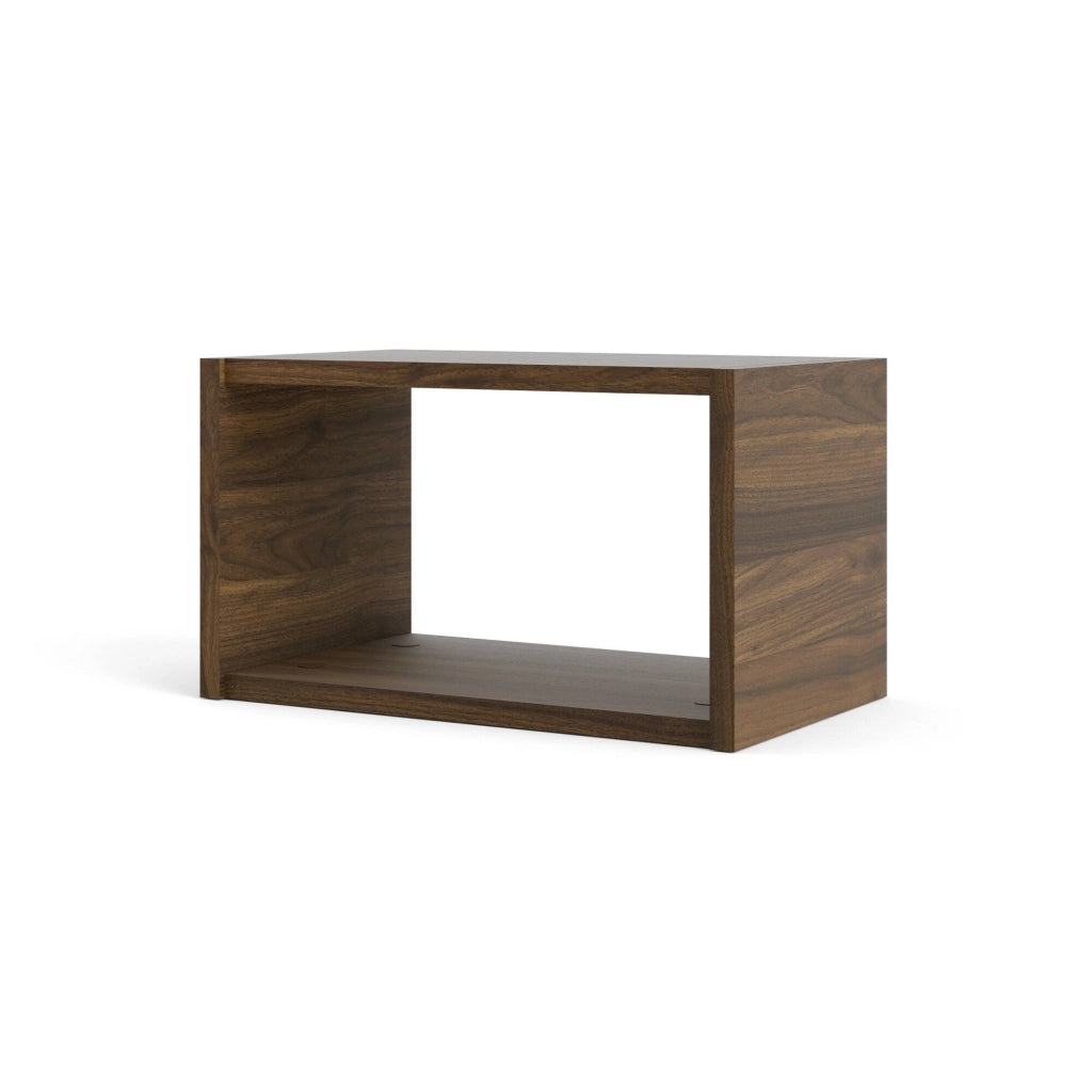 Mensola Wilfred, Scaffale, Ripiano a muro, Scaffalatura multiuso, 44x25 h26 cm, Noce