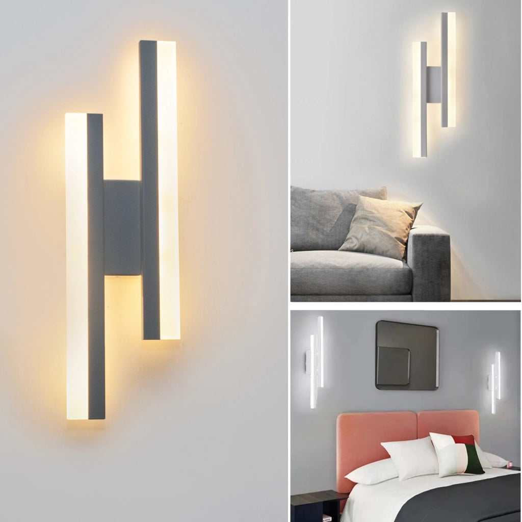 Applique lampada parete moderna doppio LED 10W resa 80W luce muro ingresso soggiorno camera da letto 230V LUCE 4000K