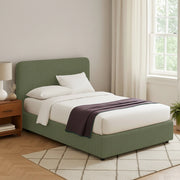 Poole, Letto Piazza e Mezza Sfoderabile Made in Italy, Verde