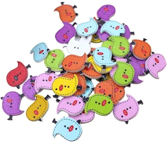 Accessori creativi per scrapbooking a forma di animali - 25mm - 100 pezzi - Adatti per...