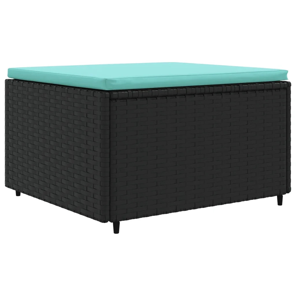 Set Divani da Giardino 5 pz con Cuscini Nero in Polyrattan 3308060