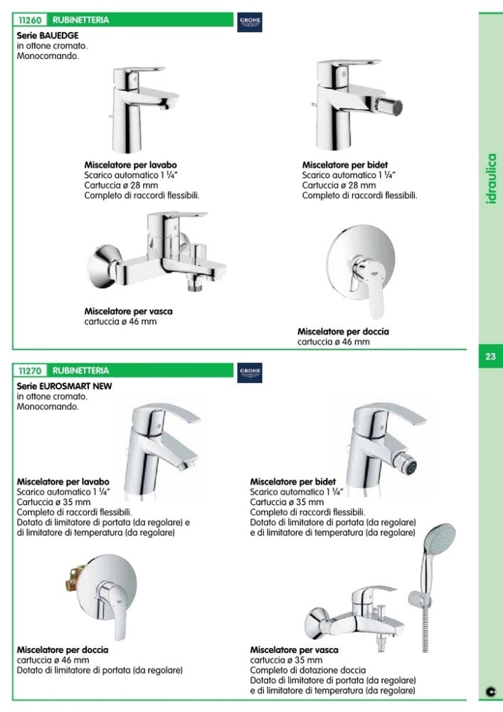 1pz grohe bauedge monocomando vasca senza dotazione cod:ferx.14191