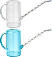 Giardiniere in plastica con lungo getto - 2 pezzi bianco e blu