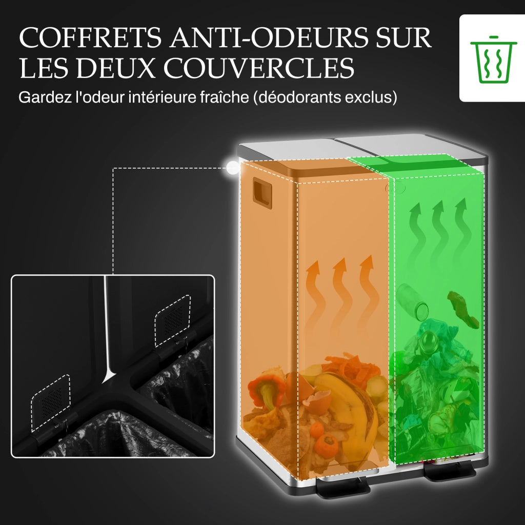 Cestino doppio per cucina ¨C Minimal ¨C 2x28L